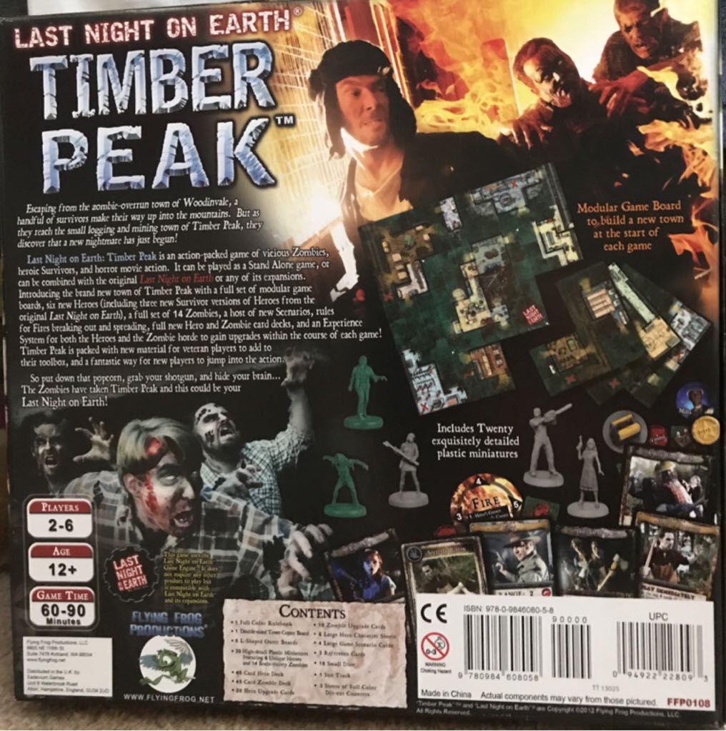 Last Night On Earth: Timber Peak  (2-6) board game collectible [Barcode 9780984608058] - Main Image 2