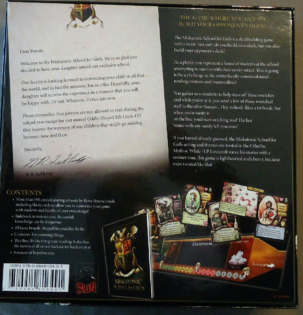 Miskatonic School for Girls  (2-4) board game collectible [Barcode 9780984816491] - Main Image 2