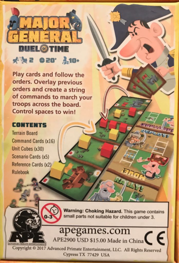 Major General  board game collectible [Barcode 9780985858063] - Main Image 2