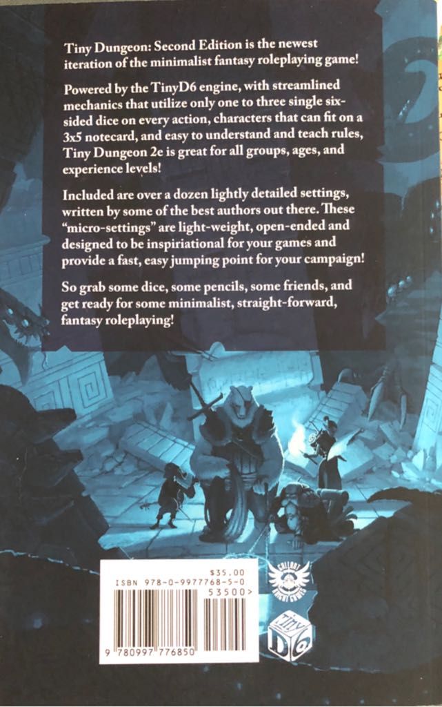 Tiny Dungeon 2E. (rpg)  board game collectible [Barcode 9780997776850] - Main Image 2