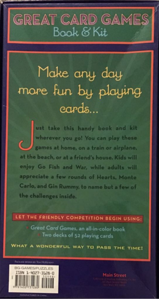 Great Card Games Book & Kit  (1-8) board game collectible [Barcode 9781402731280] - Main Image 2