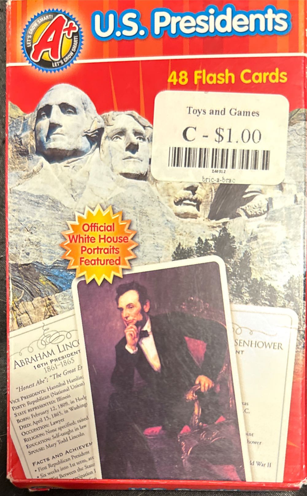 Flash Cards: U.S. Presidents  board game collectible [Barcode 9781403791689] - Main Image 2