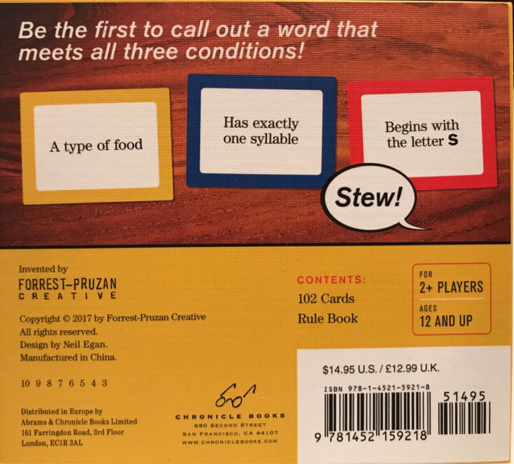 Quicktionary  (2+) board game collectible [Barcode 9781452159218] - Main Image 2