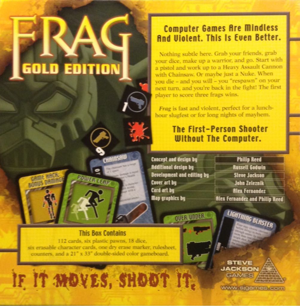 Frag: Gold Edition  (2 to 6) board game collectible [Barcode 9781556347740] - Main Image 2