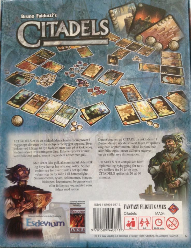 Citadels  (2-7) board game collectible [Barcode 9781589940871] - Main Image 2