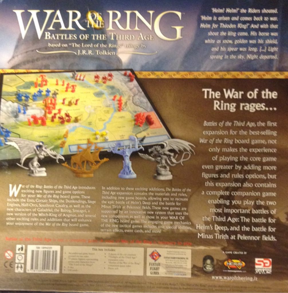 War of the Ring: Battle of the Third Age  (2-4) board game collectible [Barcode 9781589942325] - Main Image 2