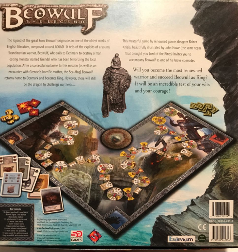 Beowulf: The Legend  (2 to 5) board game collectible [Barcode 9781589942356] - Main Image 2