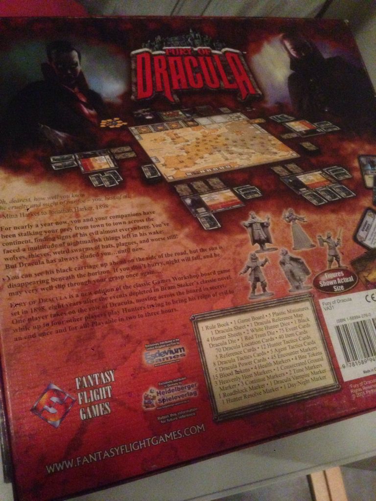 Fury Of Dracula  (2-5) board game collectible [Barcode 9781589942769] - Main Image 2
