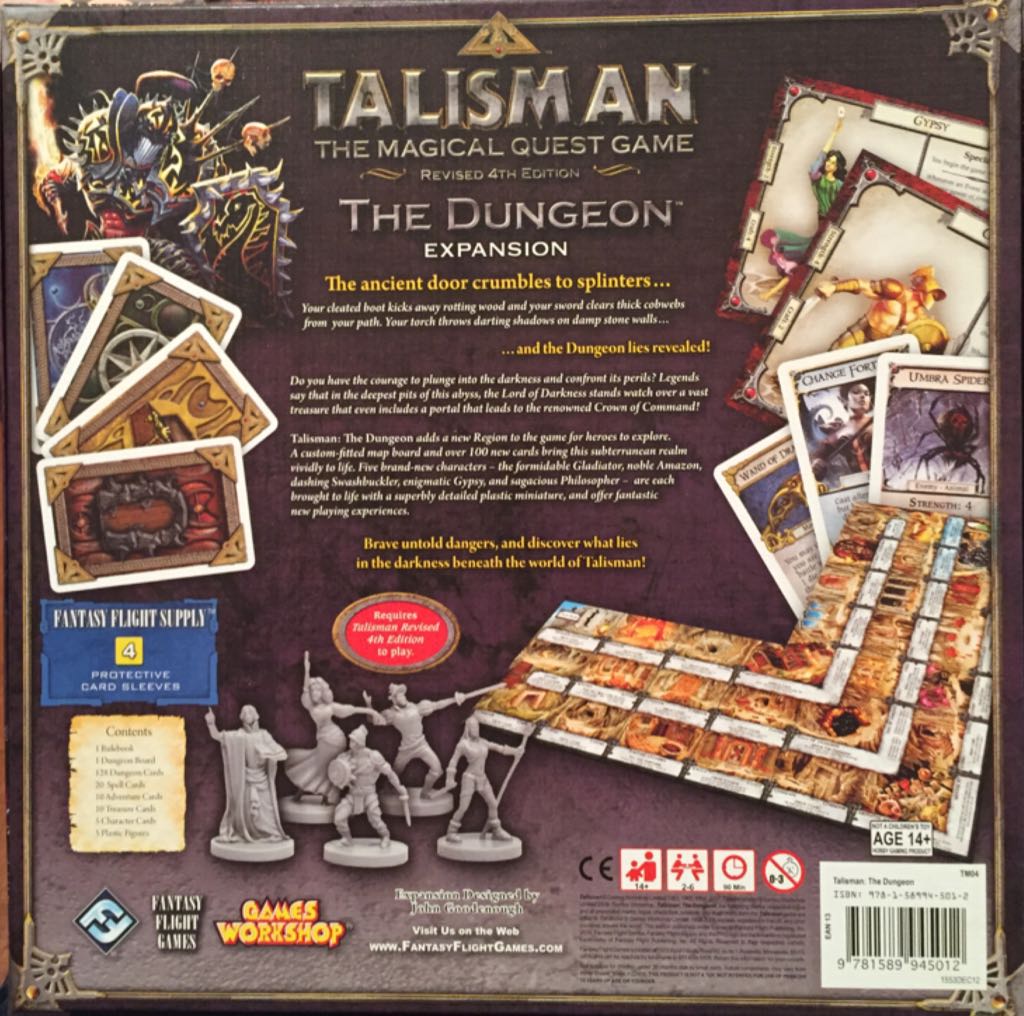 Talisman: The Dungeon Revised 4th Edition  (2-6) board game collectible [Barcode 9781589945012] - Main Image 2
