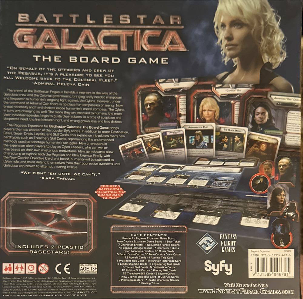 Battlestar Galactica: Expansion 1 Pegasus  board game collectible [Barcode 9781589946781] - Main Image 2