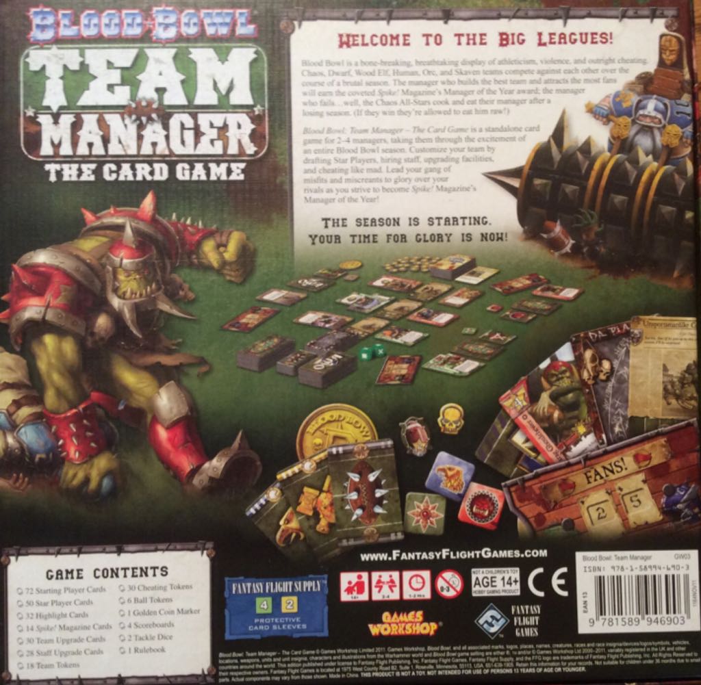 Blood Bowl Team Manager  (2) board game collectible [Barcode 9781589946903] - Main Image 2