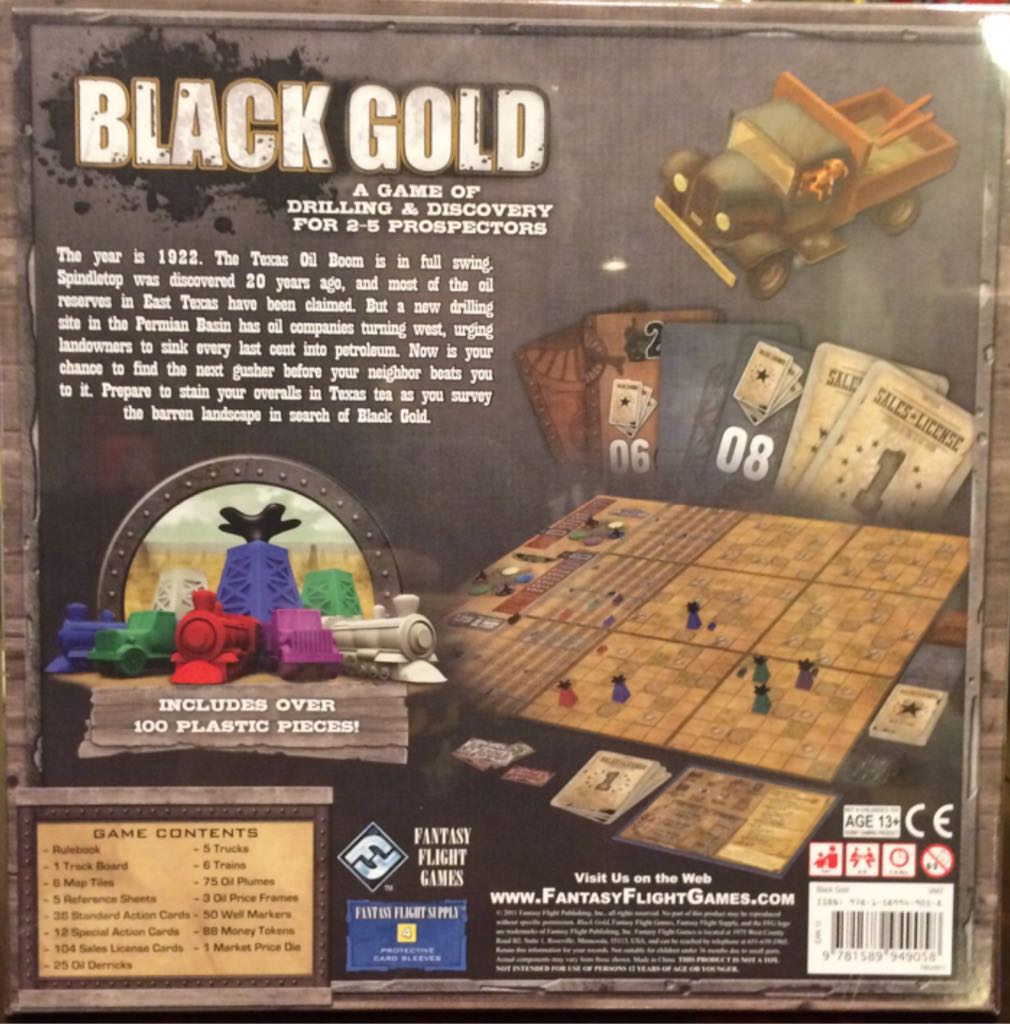 Black Gold - A Game of Oil Drilling  (2-5) board game collectible [Barcode 9781589949058] - Main Image 2
