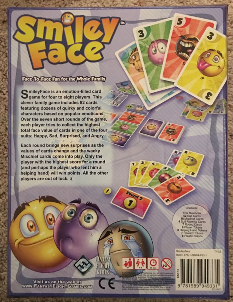 Smiley Face  (4-8) board game collectible [Barcode 9781589949331] - Main Image 2