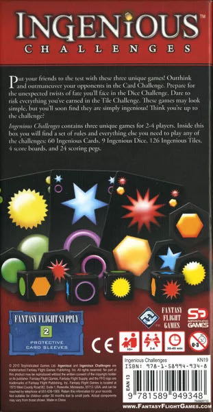 Ingenious Challenges  (2-4) board game collectible [Barcode 9781589949348] - Main Image 2