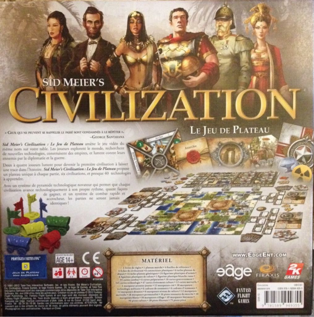 Civilization  (2-4) board game collectible [Barcode 9781589949355] - Main Image 2