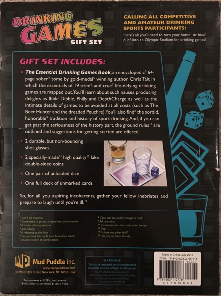 Drinking Games Gift Set  board game collectible [Barcode 9781603110778] - Main Image 2