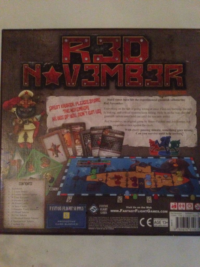 Red November  (1-8) board game collectible [Barcode 9781616610630] - Main Image 2