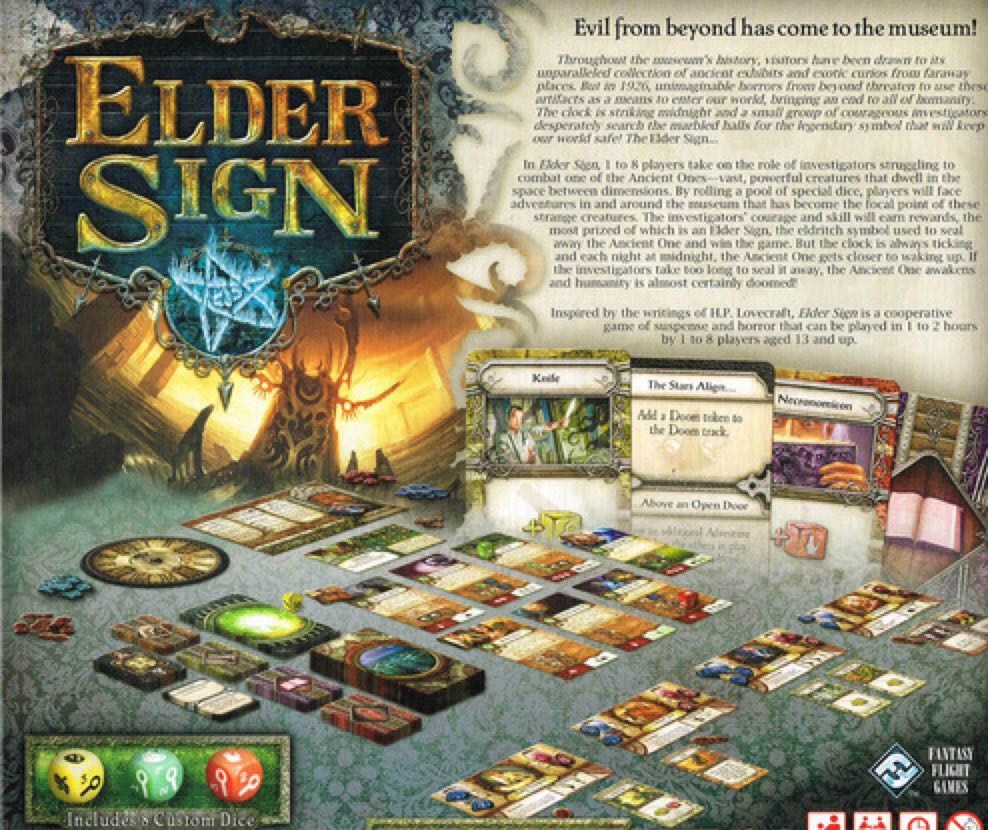 Elder Sign  (2-8) board game collectible [Barcode 9781616611354] - Main Image 2