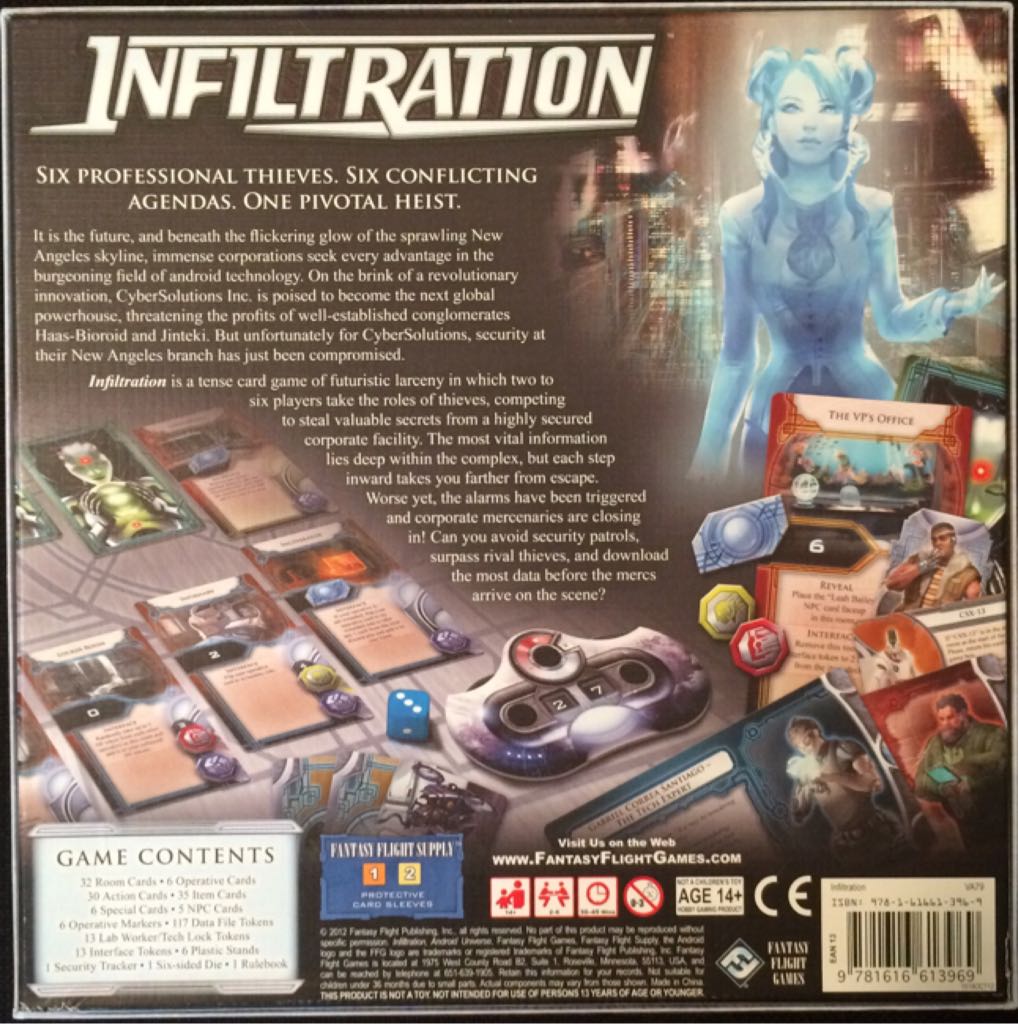 INFILTRATION  (2-6) board game collectible [Barcode 9781616613969] - Main Image 2