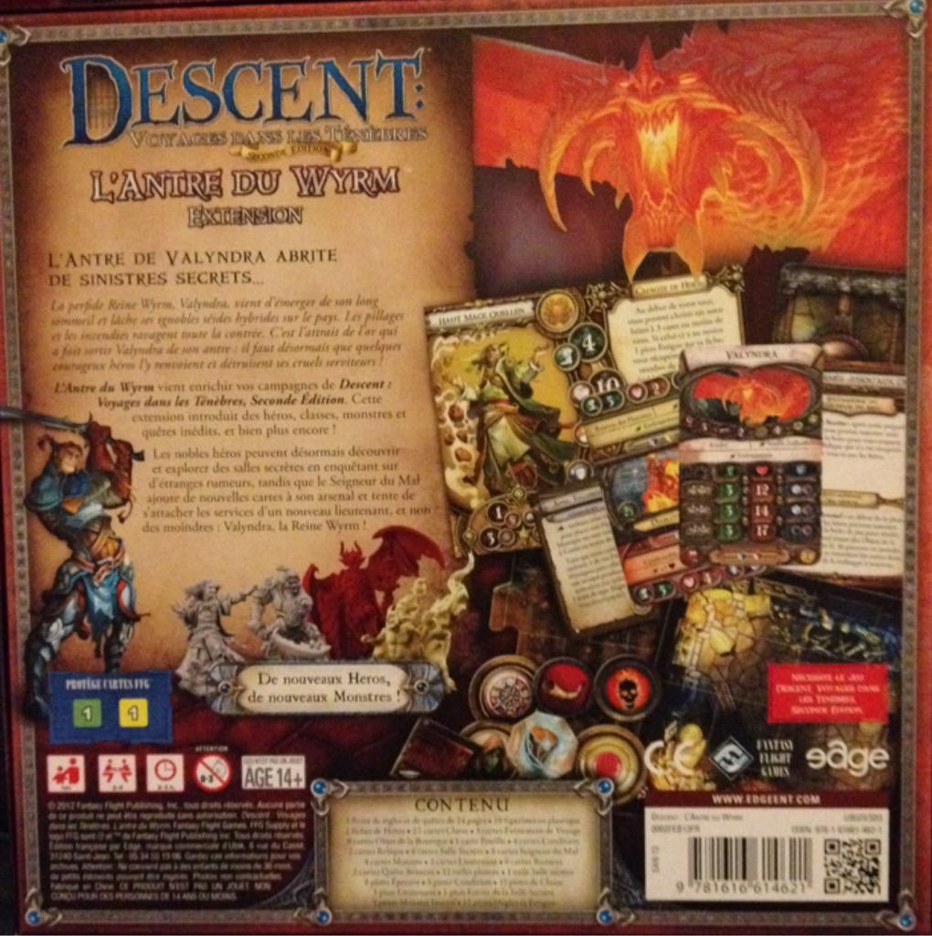 Descent 2nd Edition: Lair of the Wyrm  (2-5 (5) Players) board game collectible [Barcode 9781616614621] - Main Image 2