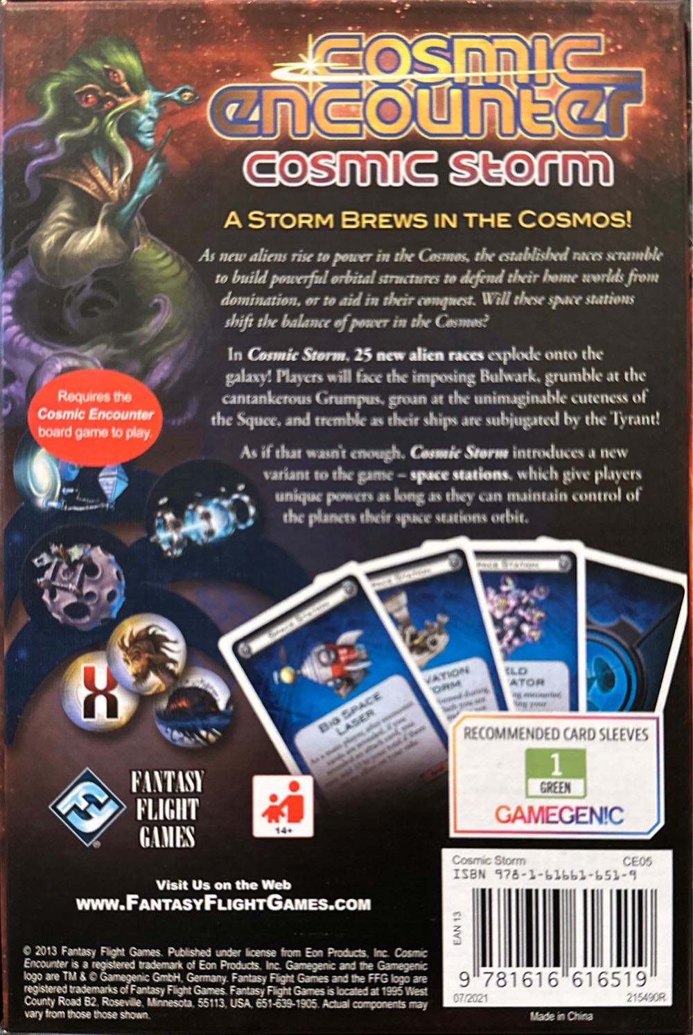 Cosmic Encounter: Cosmic Storm  (2-8) board game collectible [Barcode 9781616616519] - Main Image 2