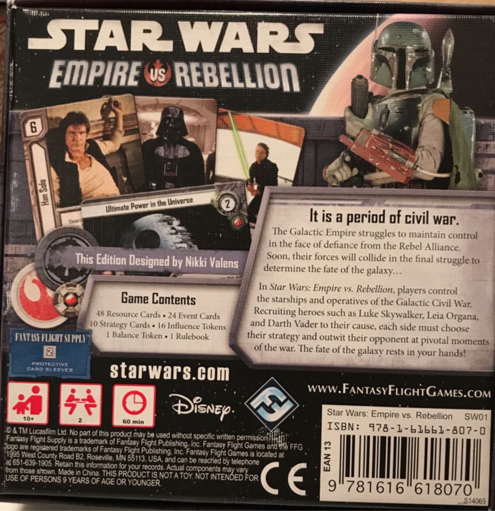 Star Wars: Empire vs. Rebellion  (2) board game collectible [Barcode 9781616618070] - Main Image 2