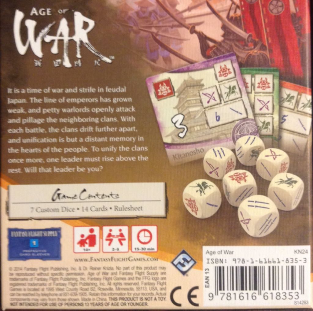 Age Of War  (2-6) board game collectible [Barcode 9781616618353] - Main Image 2