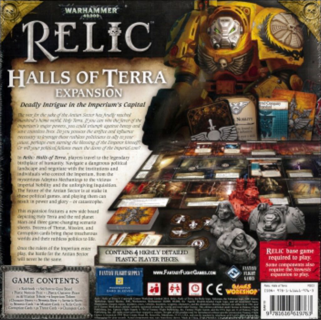 Relic: Halls of Terra Expansion  board game collectible [Barcode 9781616619763] - Main Image 2