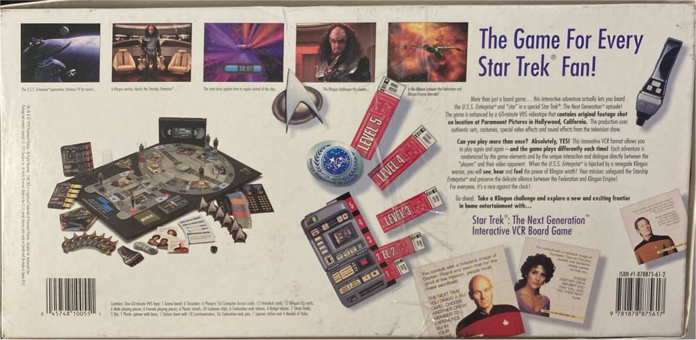 Star Trek: Next Generation VCR Game  (3-6) board game collectible [Barcode 9781878875617] - Main Image 2