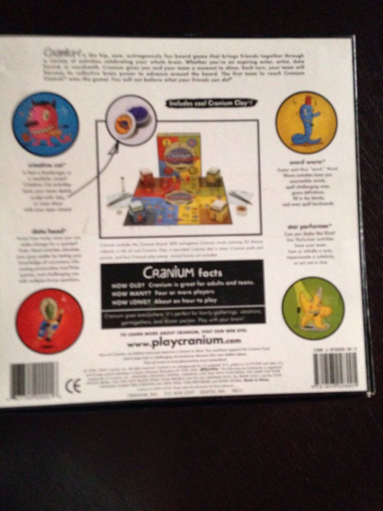 Cranium  (4+) board game collectible [Barcode 9781893028005] - Main Image 2