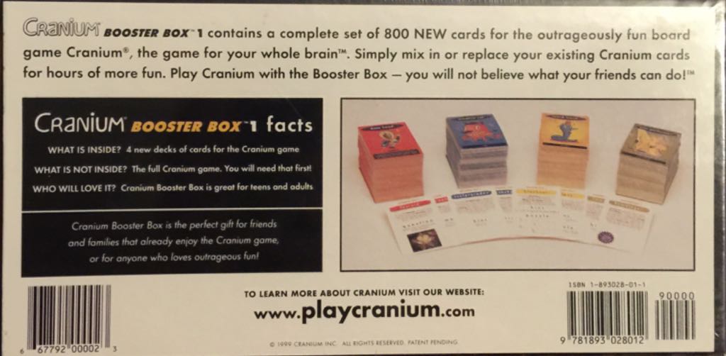 Cranium: Cranium Booster Box 1  board game collectible [Barcode 9781893028012] - Main Image 2