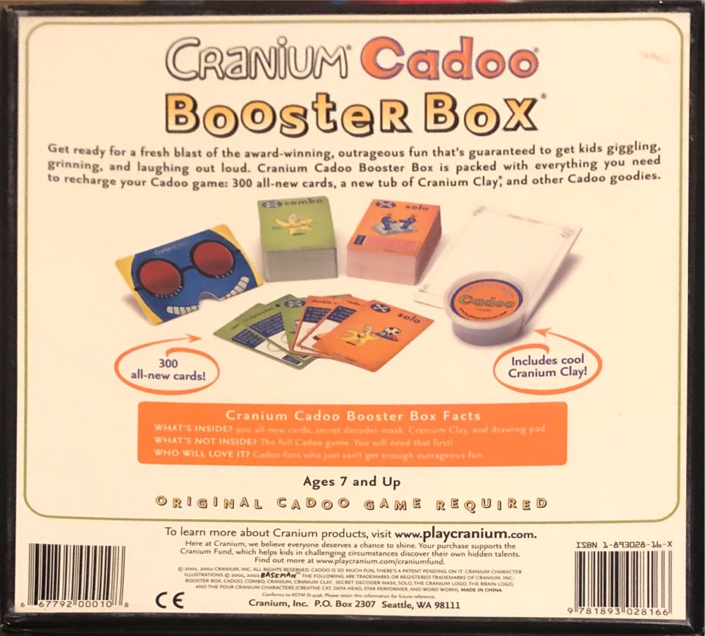 Cranium: Cadoo Booster Box 1  (2+) board game collectible [Barcode 9781893028166] - Main Image 2