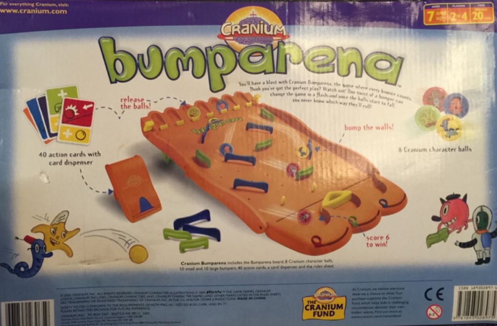Cranium: Bumparena  (2-4) board game collectible [Barcode 9781893028975] - Main Image 2