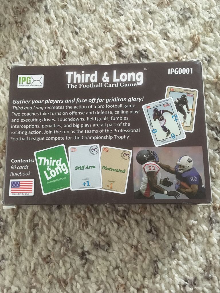 Interaction Point Cardgame Third & Long - The Football Card Game Box SW  board game collectible [Barcode 9781936326006] - Main Image 2
