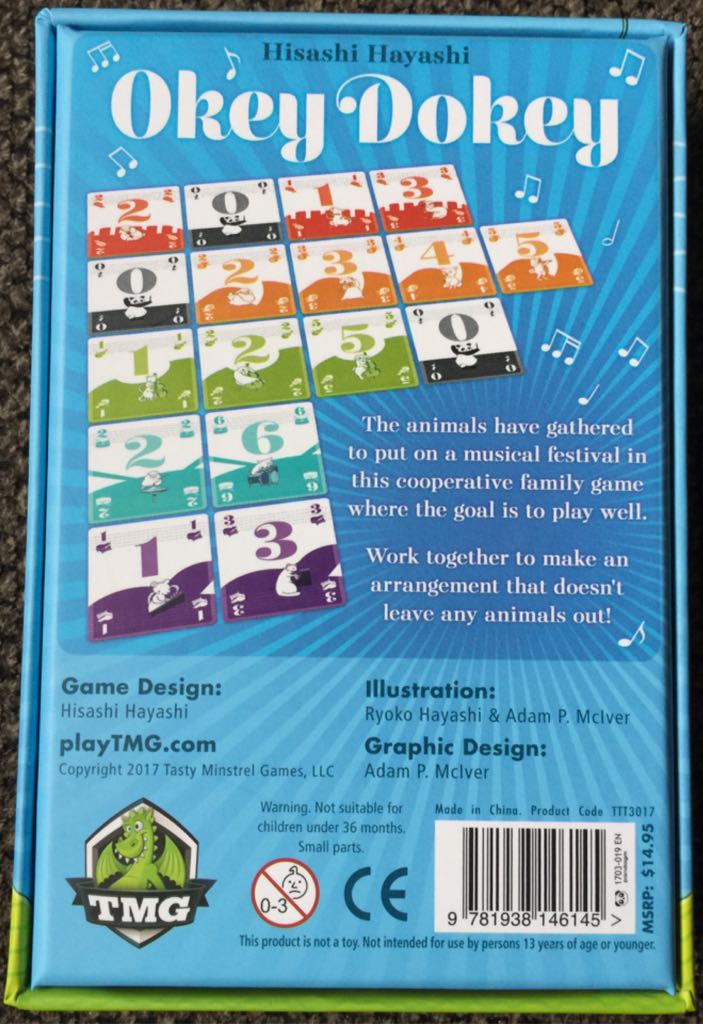 Okey Dokey  (1-5) board game collectible [Barcode 9781938146145] - Main Image 2