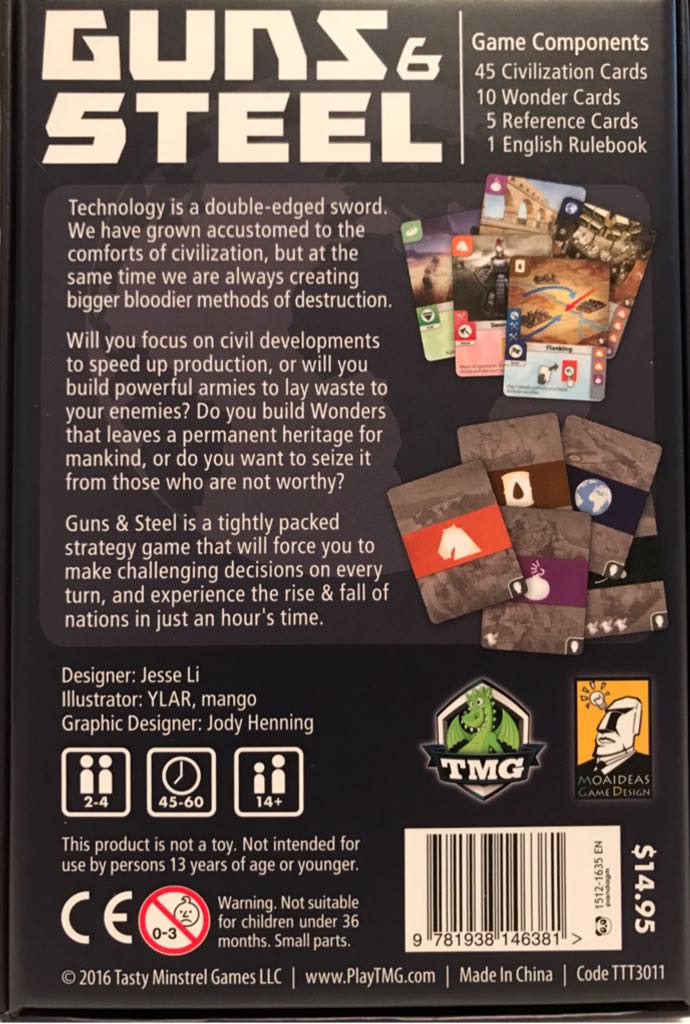 Guns & Steel  (2-4) board game collectible [Barcode 9781938146381] - Main Image 2