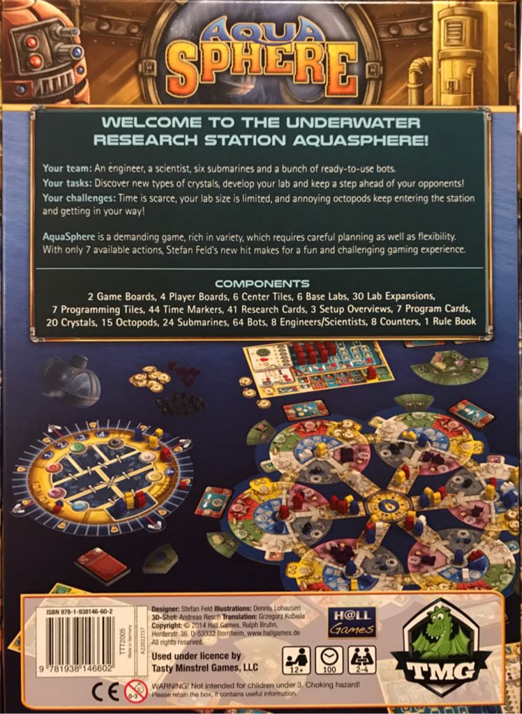 AquaSphere  (2-4) board game collectible [Barcode 9781938146602] - Main Image 2