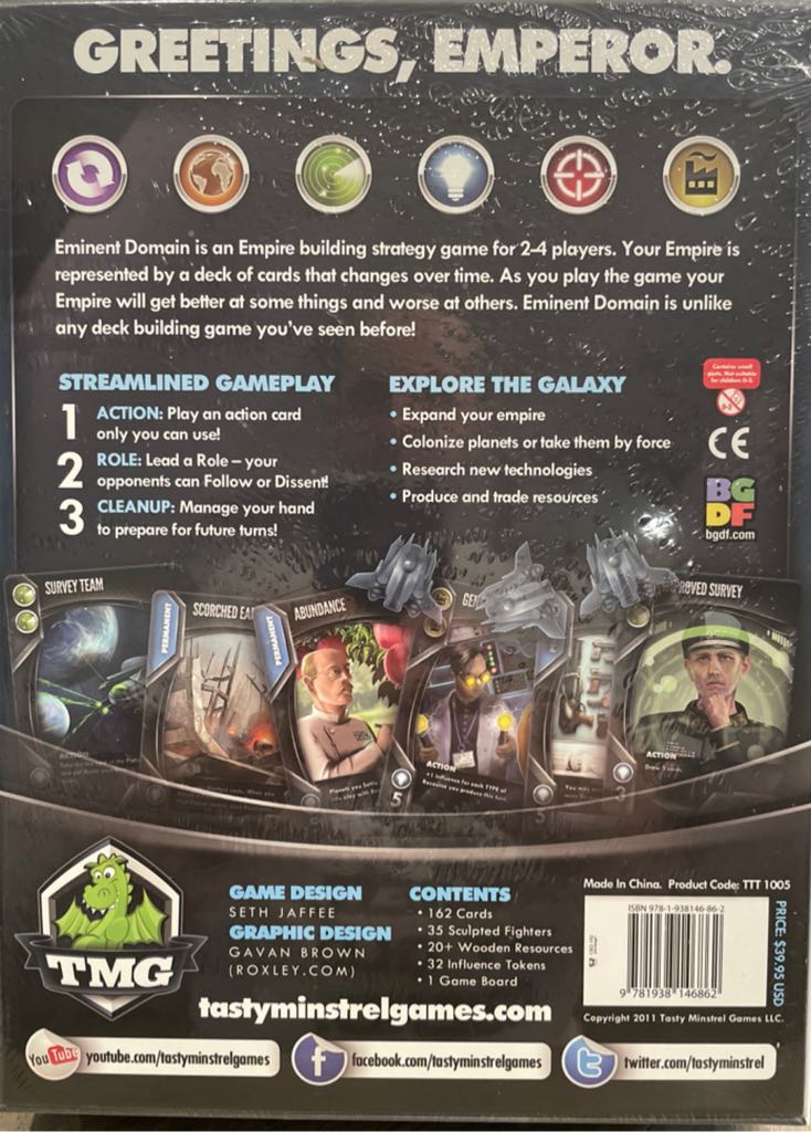Eminent Domain  (2-4) board game collectible [Barcode 9781938146862] - Main Image 2