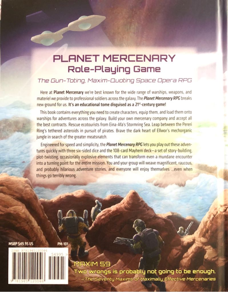 Planet Mercenary.  (rpg)  board game collectible [Barcode 9781945120046] - Main Image 2