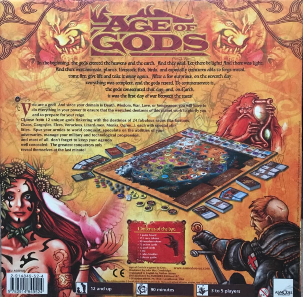 Age Of Gods  (3-6) board game collectible [Barcode 9782914849524] - Main Image 2