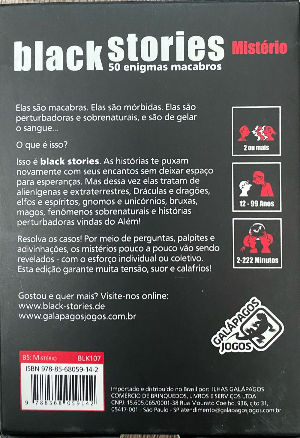 Black Stories - Mystery Edition  (2-99) board game collectible [Barcode 9783897773929] - Main Image 2