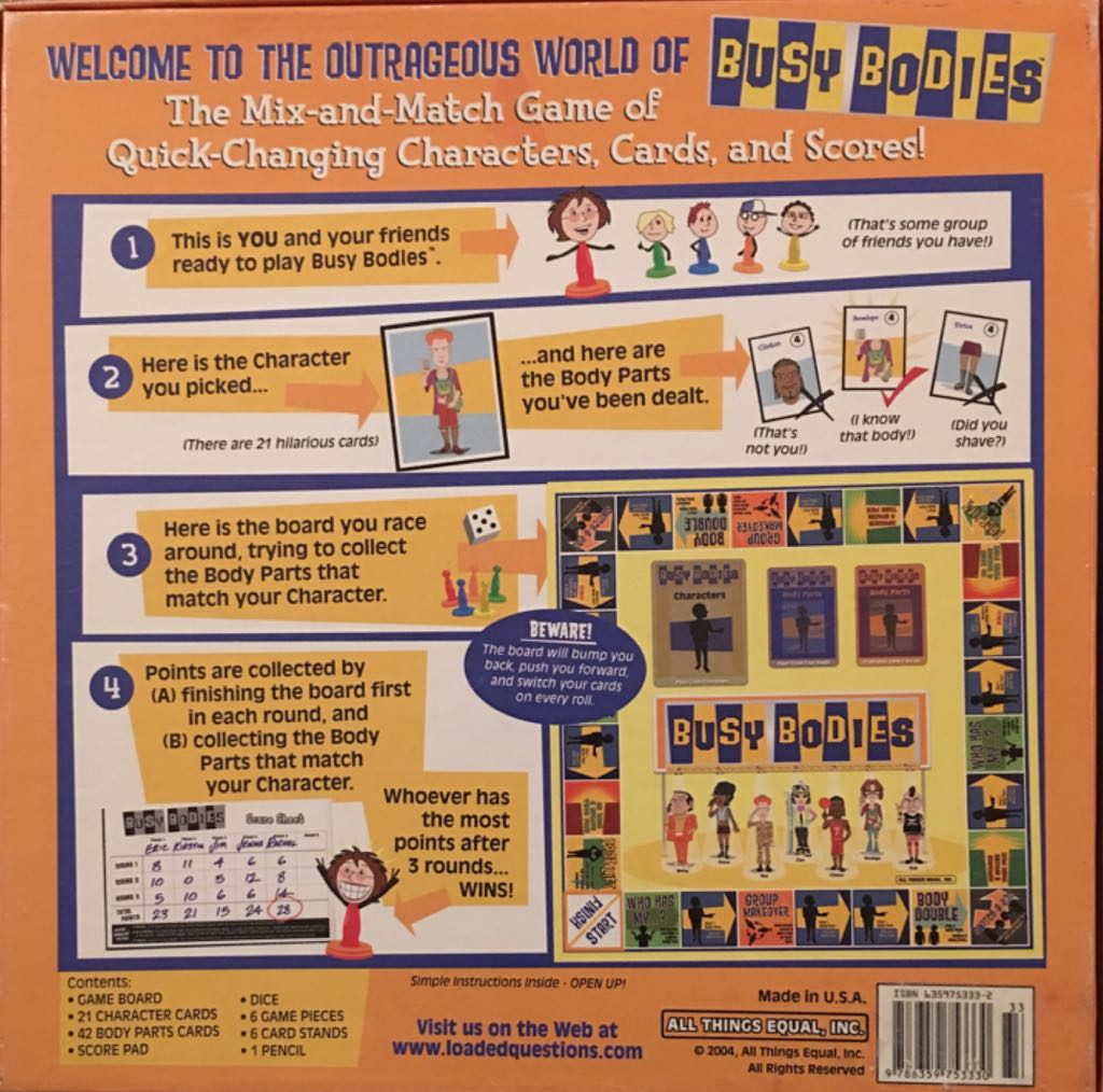 Busy Bodies  (2-6) board game collectible [Barcode 9786359753330] - Main Image 2