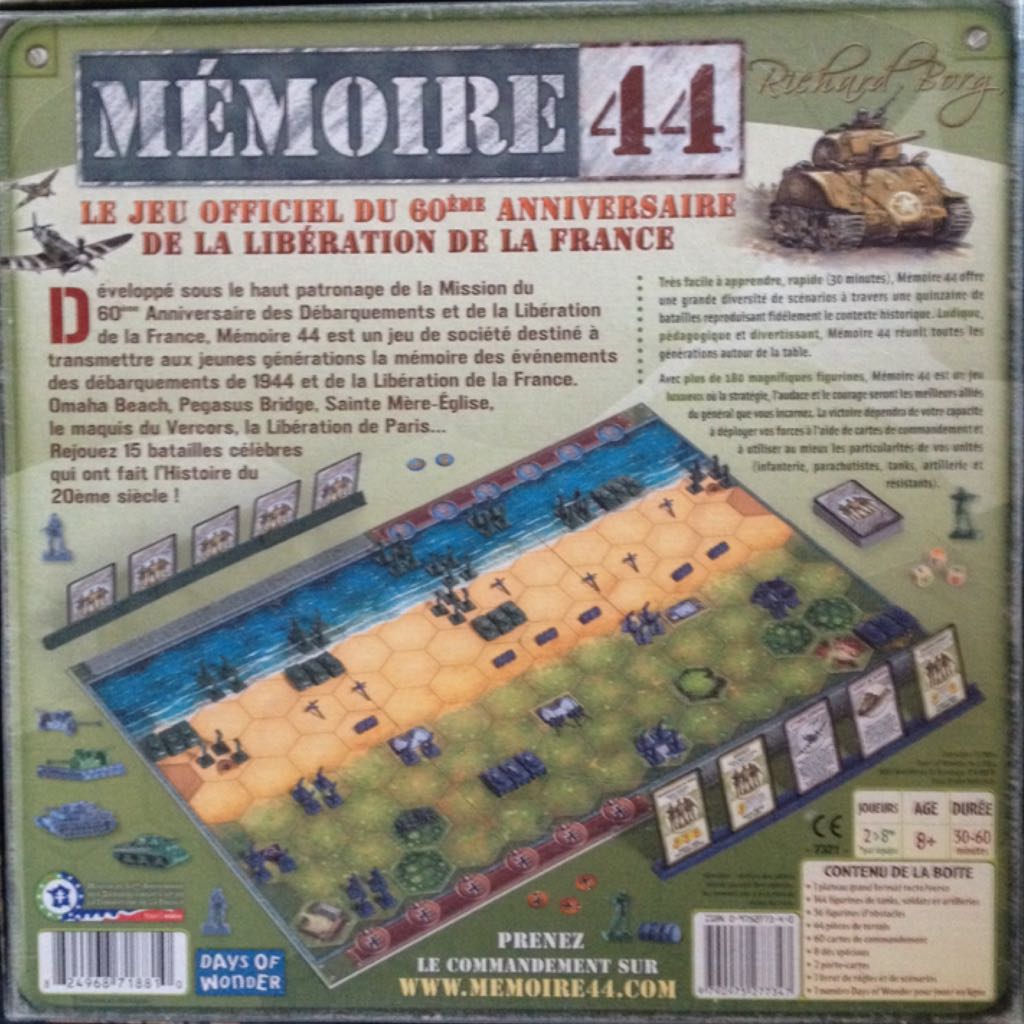 Mémoire 44  (2-8) board game collectible [Barcode 9790975277347] - Main Image 2