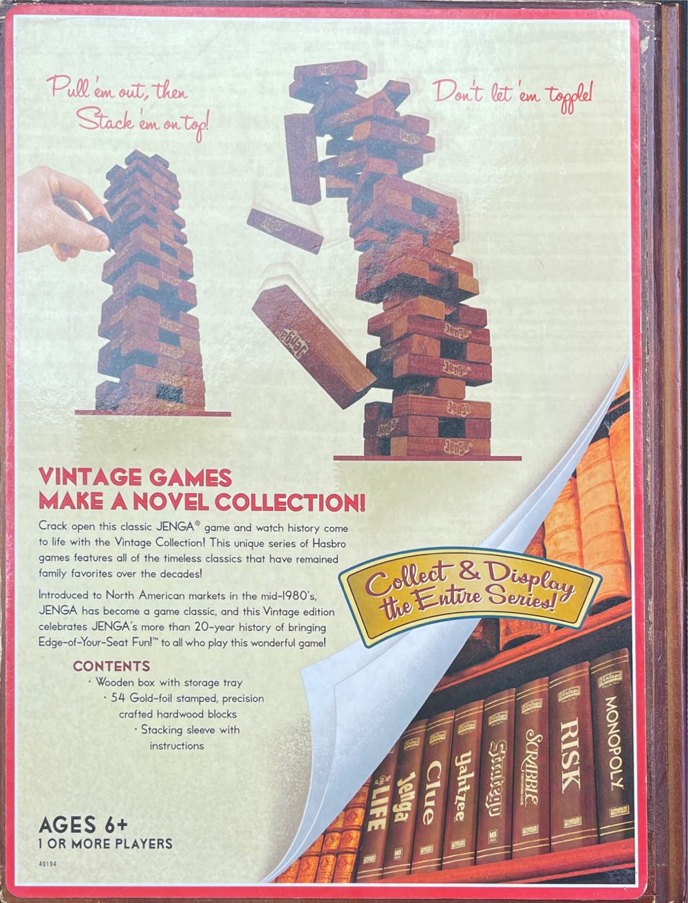 Jenga Vintage Game Collection  (1+) board game collectible - Main Image 2