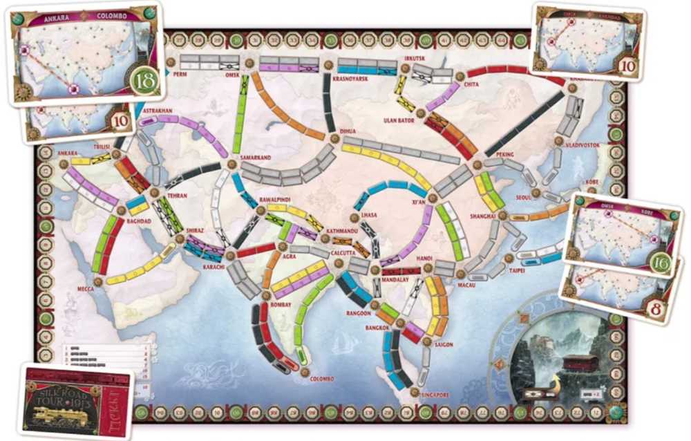 Ticket To Ride: Map Collection 1 - Asia + Legendary Asia  (4-6) board game collectible - Main Image 4