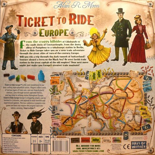Ticket To Ride: Europe  (2-5) board game collectible - Main Image 2