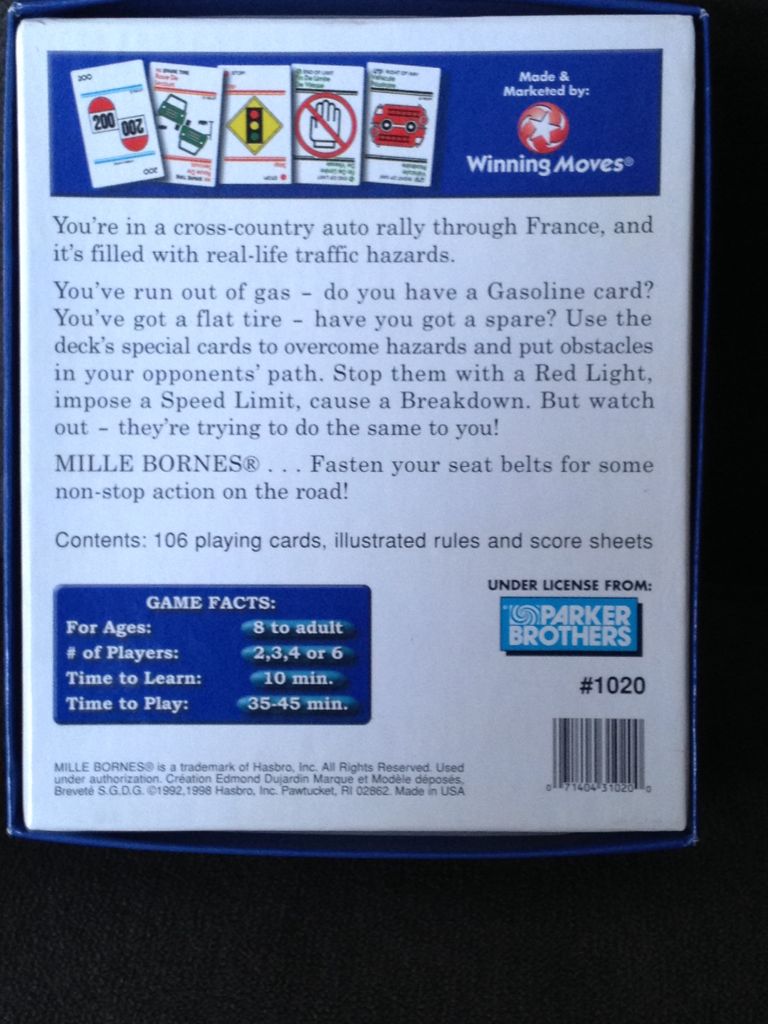 Mille Bornes  (2-6) board game collectible - Main Image 2