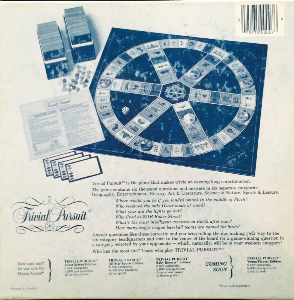 Trivial Pursuit Genus Edition  (2 - 6 teams or) board game collectible - Main Image 2