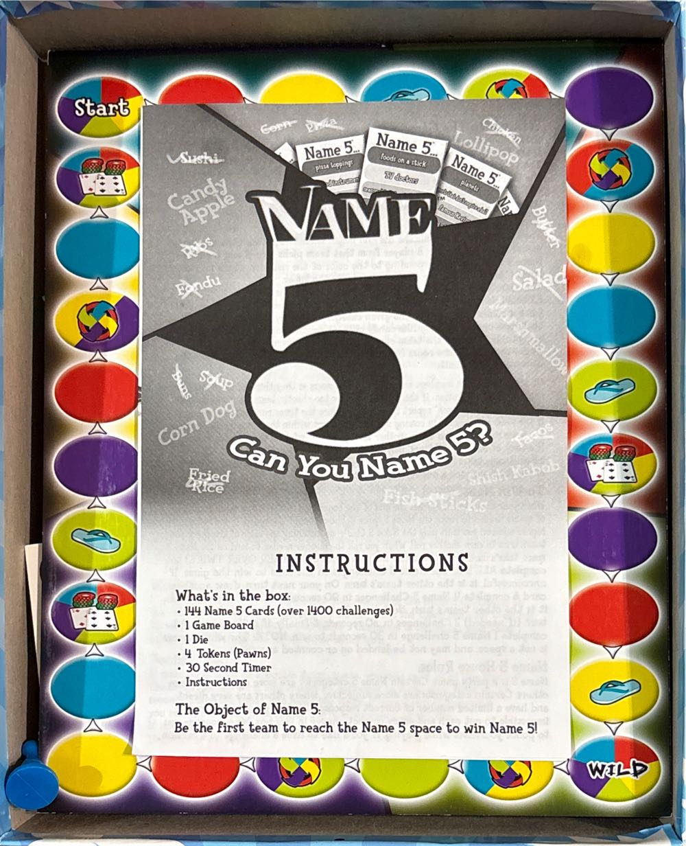 Can You Name 5?  (2 Teams /) board game collectible - Main Image 4