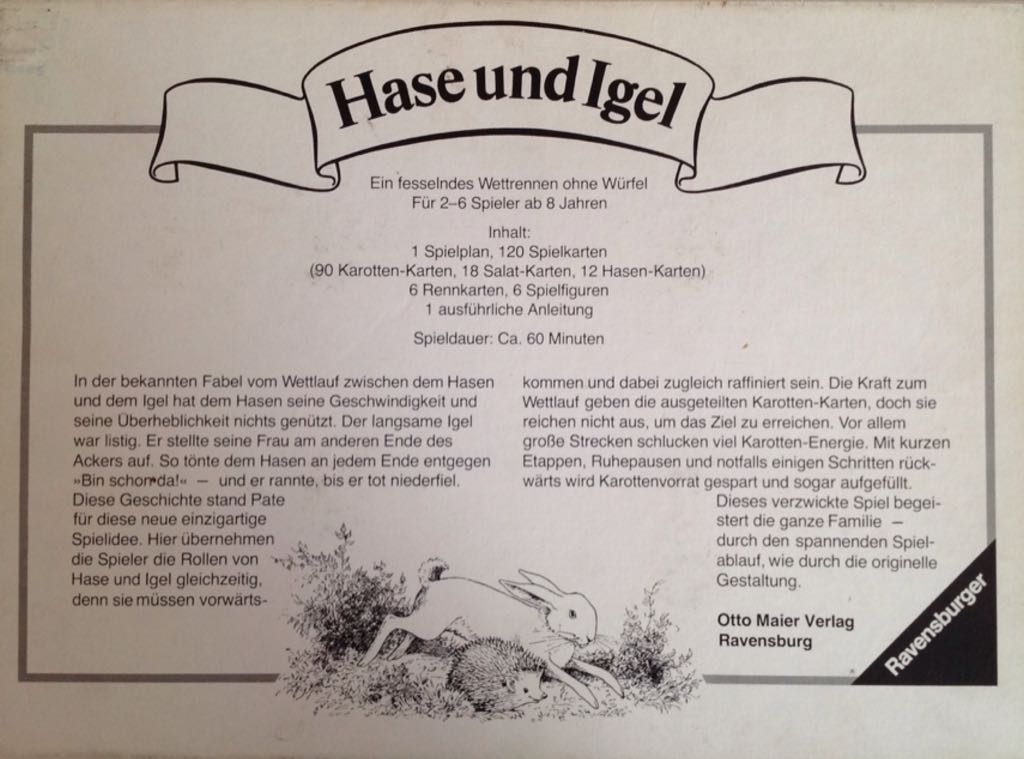 Hase und Igel SPIEL des Jahres 1979 (2-6) board game collectible - Main Image 2